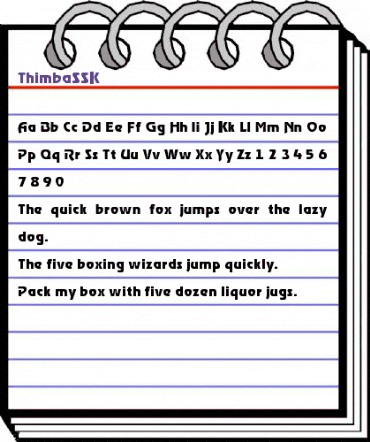 ThimbaSSK Regular animated font preview