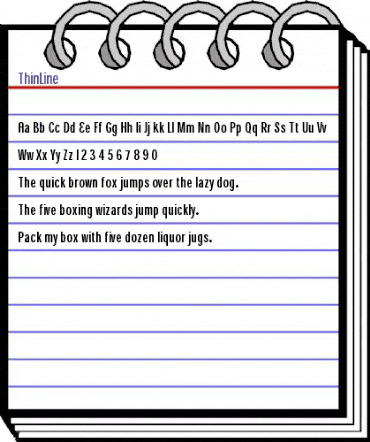 ThinLine Regular animated font preview ThinLine Regular animated font preview