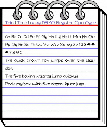 Third Time Lucky DEMO Regular animated font preview Third Time Lucky DEMO Regular animated font preview