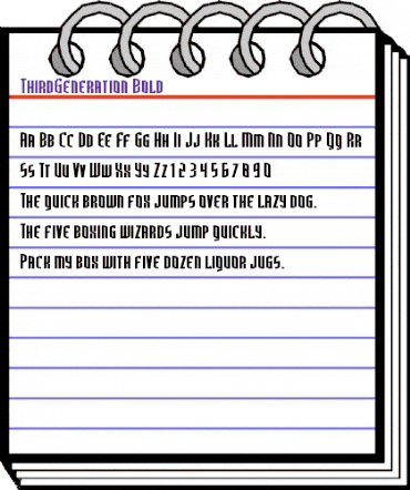 ThirdGeneration Bold animated font preview ThirdGeneration Bold animated font preview