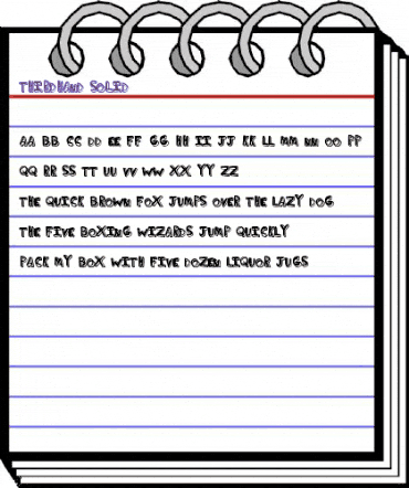 ThirdHand-solid Regular animated font preview ThirdHand-solid Regular animated font preview