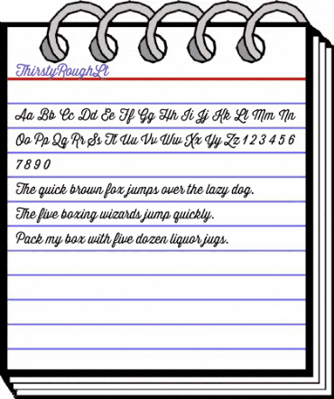 Thirsty Rough Lt Regular animated font preview