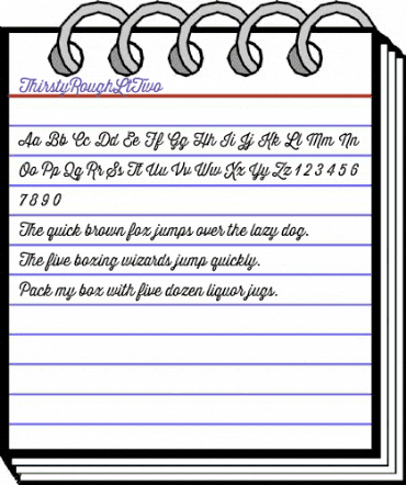 Thirsty Rough Lt Two Regular animated font preview