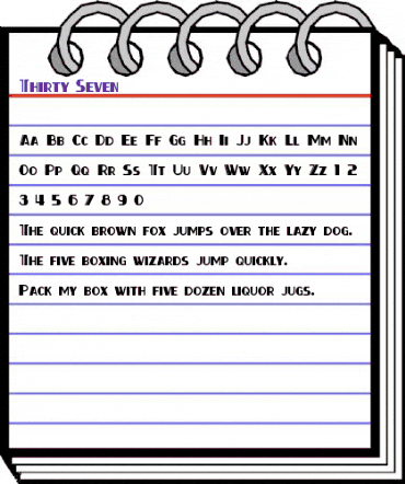 Thirty Seven Regular animated font preview Thirty Seven Regular animated font preview