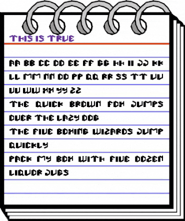 this is true Regular animated font preview