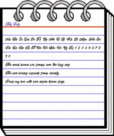 This July Regular animated font preview