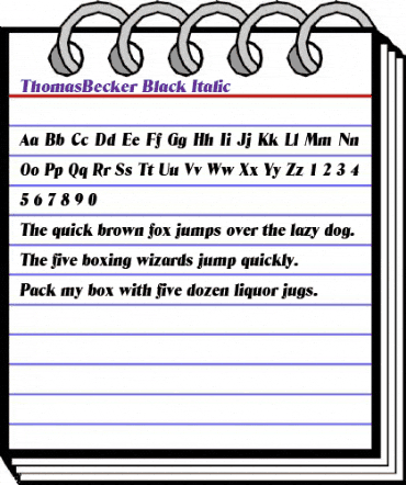 ThomasBecker-Black Italic animated font preview ThomasBecker-Black Italic animated font preview