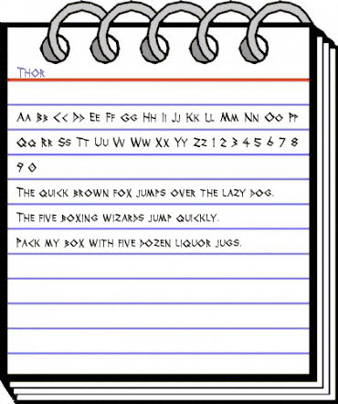 Thor Regular animated font preview