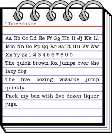 ThorBecker Regular animated font preview ThorBecker Regular animated font preview