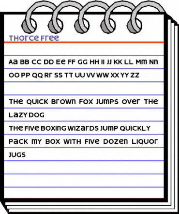 Thorce Free Regular animated font preview Thorce Free Regular animated font preview