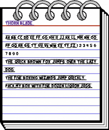 Thorn Blade Regular animated font preview Thorn Blade Regular animated font preview