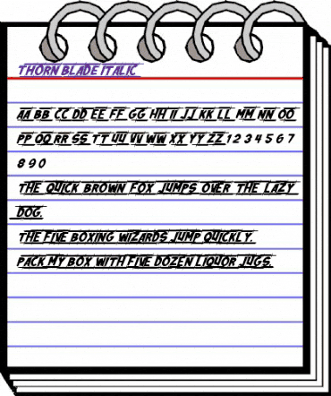Thorn Blade Italic Regular animated font preview Thorn Blade Italic Regular animated font preview