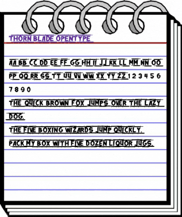 Thorn Blade Regular animated font preview