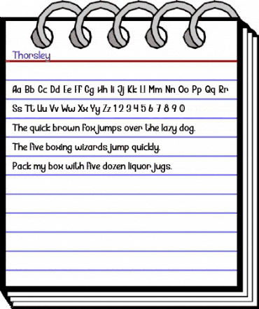 Thorsley Regular animated font preview