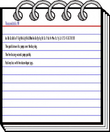 Thousandsticks WF Regular animated font preview Thousandsticks WF Regular animated font preview
