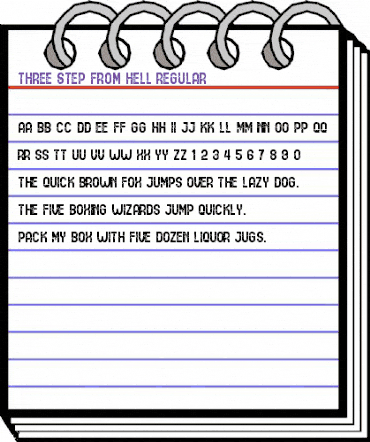 THREE STEP FROM HELL Regular animated font preview