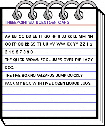 ThreePointSix Roentgen Caps animated font preview