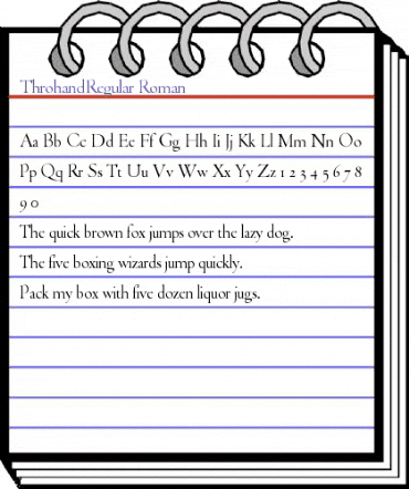 ThrohandRegular Regular animated font preview