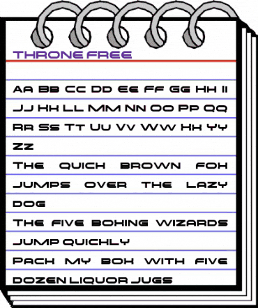 THRONE FREE Regular animated font preview THRONE FREE Regular animated font preview