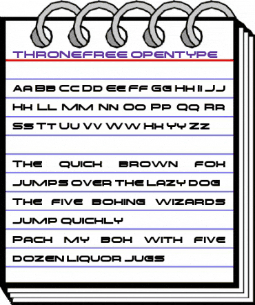 THRONE FREE Regular animated font preview