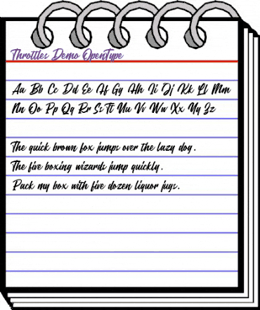 Throttles Demo Regular animated font preview Throttles Demo Regular animated font preview