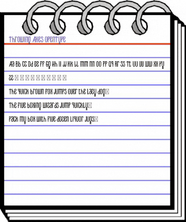 Throwing Axes Regular animated font preview Throwing Axes Regular animated font preview