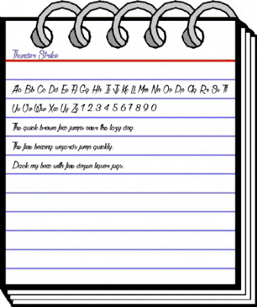 Thunder Strike Regular animated font preview Thunder Strike Regular animated font preview