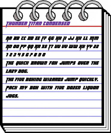 Thunder Titan Condensed Condensed animated font preview Thunder Titan Condensed Condensed animated font preview