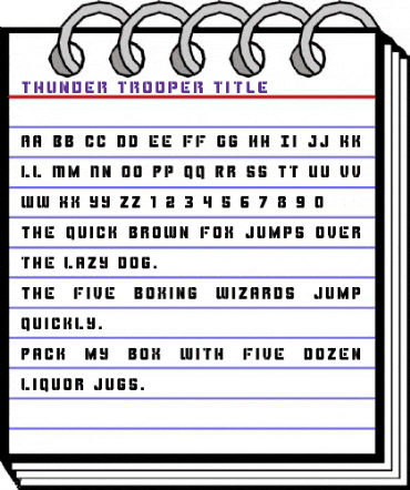 Thunder Trooper Title Regular animated font preview Thunder Trooper Title Regular animated font preview