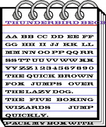Thunderbird Becker Regular animated font preview