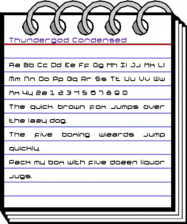 Thundergod Condensed Condensed animated font preview