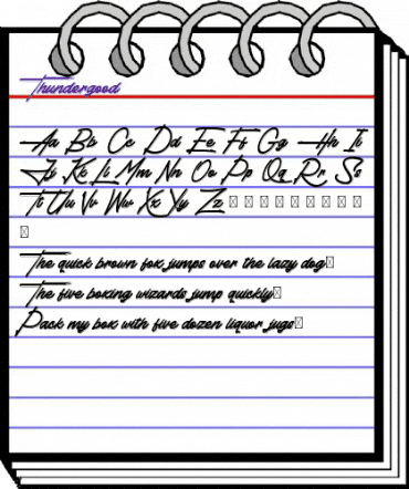 Thundergood Regular animated font preview Thundergood Regular animated font preview