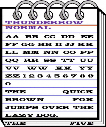Thunderrow Normal animated font preview