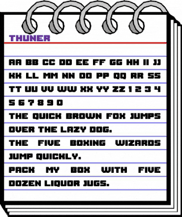 Thuner Regular animated font preview