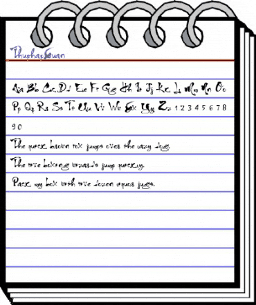 ThuphapXuan Regular animated font preview