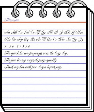 Thuressia Script Regular animated font preview Thuressia Script Regular animated font preview