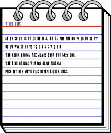 Tiara Caps Regular animated font preview