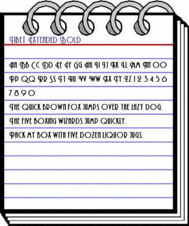 Tibet Extended Bold Extended Bold animated font preview