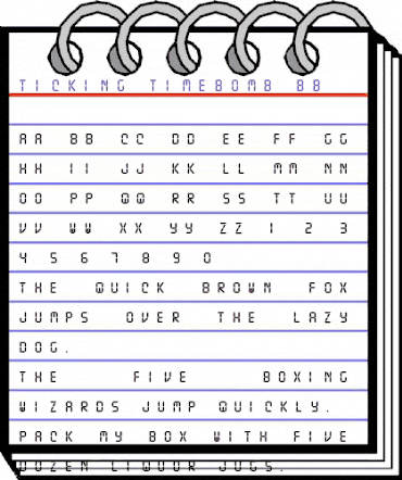 Ticking Timebomb BB Regular animated font preview Ticking Timebomb BB Regular animated font preview