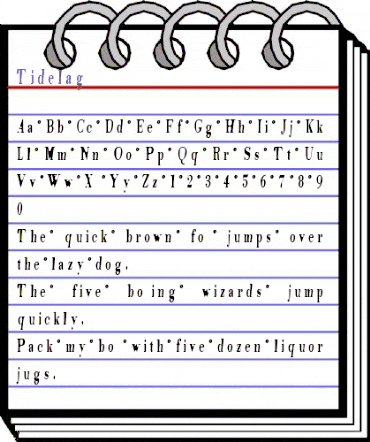 Tidelag Regular animated font preview Tidelag Regular animated font preview