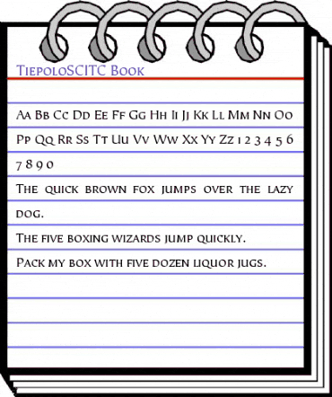 TiepoloSCITC Book animated font preview