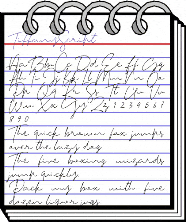 Tiffany Script Regular animated font preview Tiffany Script Regular animated font preview