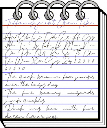Tiffany Script Regular animated font preview Tiffany Script Regular animated font preview