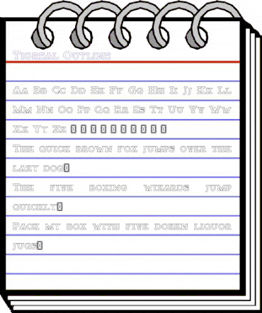 Tigreal Free Outline Regular animated font preview Tigreal Free Outline Regular animated font preview