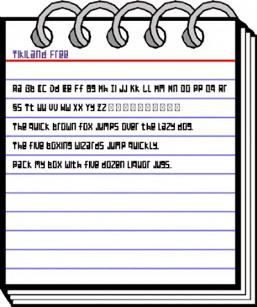 Tikiland Free Regular animated font preview Tikiland Free Regular animated font preview