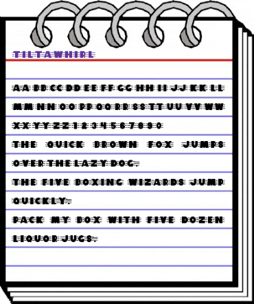 TiltAWhirl Regular animated font preview TiltAWhirl Regular animated font preview