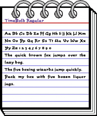 TimeBold Regular animated font preview TimeBold Regular animated font preview