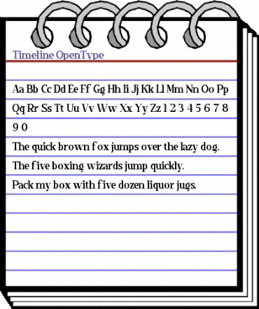 Timeline Regular animated font preview