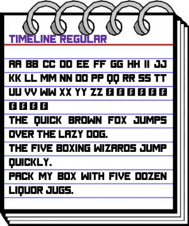 Timeline Regular animated font preview