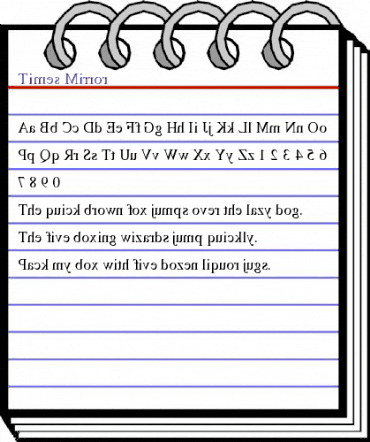 Times-Mirror Regular animated font preview Times-Mirror Regular animated font preview